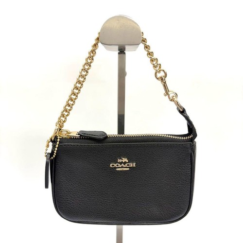 Coach pochette pelle nera - in,