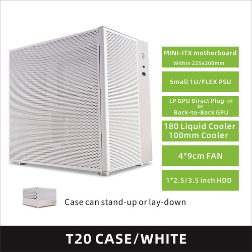 T20 mini itx white - mini, 9l