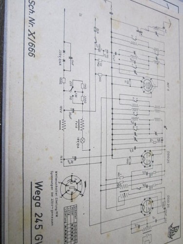 Schema elettrico wega 245 - elettrico,