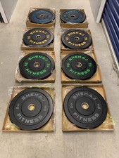 Set 100KG Paracolpi Piastre Pesi Olimpiche in Gomma Palestra Sollevamento Pesi CrossFit