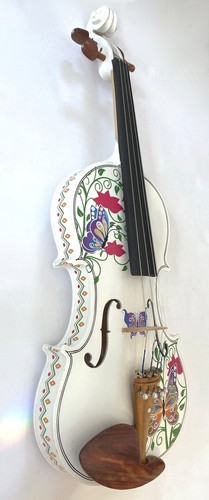 Violino bianco farfalla - , con