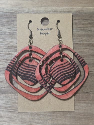 Orecchini legno taglio - orecchini,