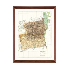 Vecchia mappa della contea di