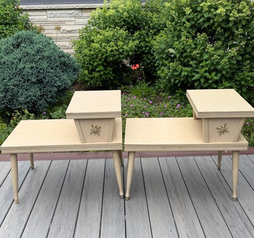 Coppia tavoli vintage step end - tavoli,