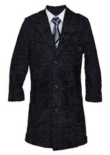 Cappotto lungo nero uomo vera