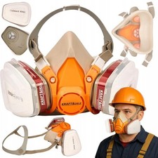 Maschera Respiratoria Professionale Verniciatura con Filtri Gas Vapori e Polveri