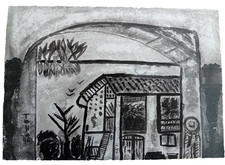 Disegno tecnica mista su carta 25 x 18 cm Tono Zancanaro Padova 1946