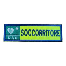 PATCH RICAMO TOPPA SOCCORRITORE DAE ABILITATO AMBULANZA DIVISA