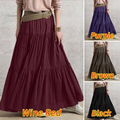 Gonna donna cotone maxi