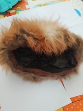 Cappello da donna vintage in pelliccia naturale di volpe, vintage anni '50-60