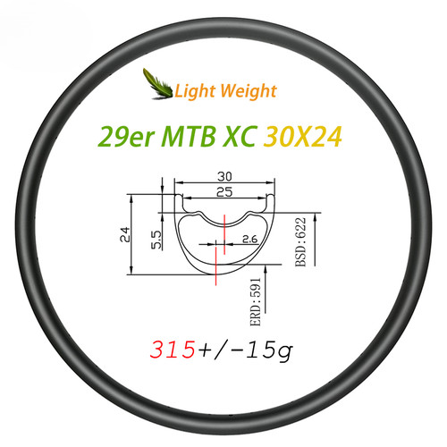 Cerchio bici mtb 29er 30x24mm