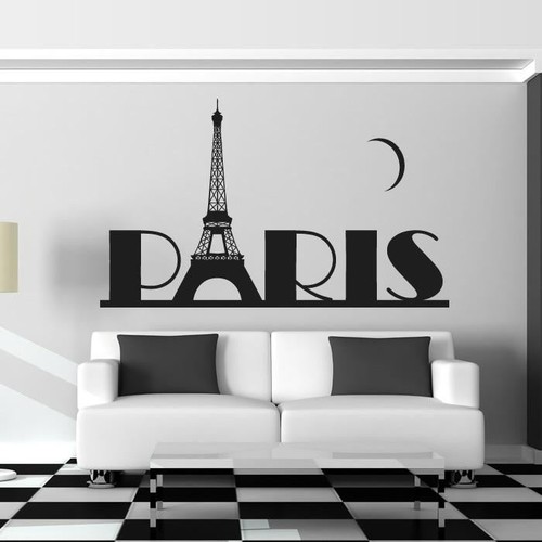 Adesivo murale parigi con - parigi,