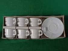 SET 6 TAZZINE DA CAFFÈ LAVAZZA VINTAGE VETRO OPALINO ARCOPAL FRANCIA NUOVE. DC41