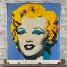 MARILYN MONROE Insegna Smaltata 19,7x17,7x0,8" (50x45x2cm) Grande Insegna Vin...