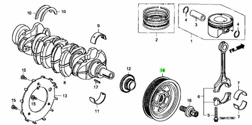 Puleggia albero motore