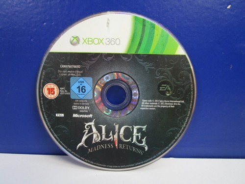Xbox 360 alice madness - xbox, return