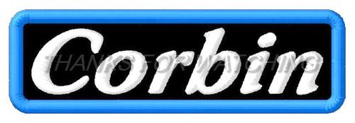 Corbin embroidered patch - corbin,