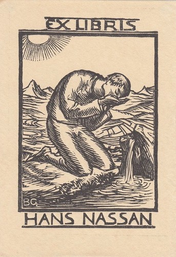 Exlibris bookplate incisione - bookplate,