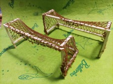 Subbuteo Coppia Porte Reti marroni originali 