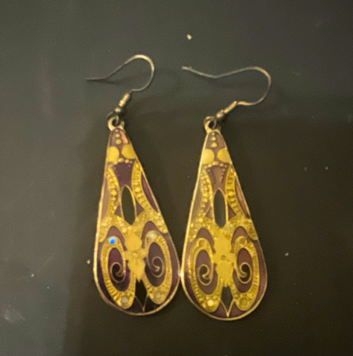 Orecchini pendenti art decò - orecchini,