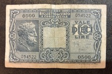 Dieci lire testa - dieci, di