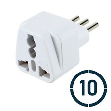 10 Adattatore Spina Presa da Italiana a Americana USA INGLESE UK Universale EU