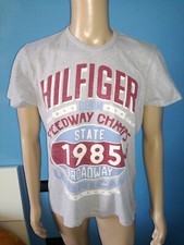 T SHIRT UOMO COLOR GRIOGIO MANICA CORTA MARCA TOMMY HILFIGER DENIM TAGLIA M