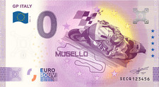 0€ ZERO EURO SOUVENIR BANCONOTA UFFICIALE ITALIA 2021 - GP ITALY MUGELLO