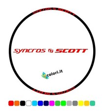 Kit di 8 adesivi in vinile per ruote bici da strada mtb SYNCROS SCOTT