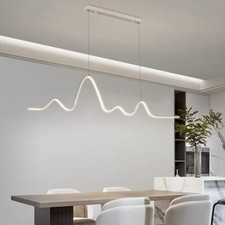 Lampadario a Sospensione Luce da Soffitto LED Moderno Lineare Onda 25 W 2000lm