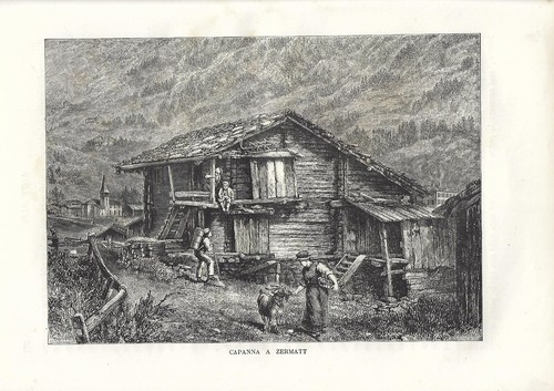 Stampa antica montagna - , zermatt