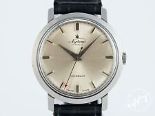 *Raro* Orologio vintage anni 60 Nettuno Deadbeat Seconds 34mm quadrante argento