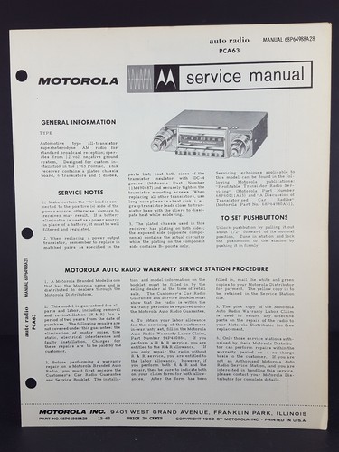 Motorola 1963 pontiac - motorola,