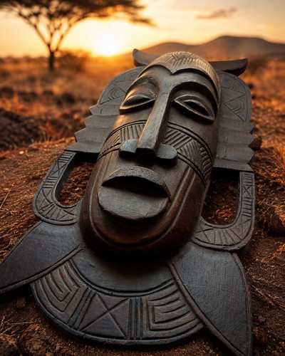 Maschera africana etnica - etnica, in