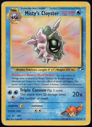 Pokemon tcg misty cloyster - pokemon, misty's