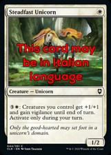 MTG STEADFAST UNICORN FOIL EXC - UNICORNO RISOLUTO 44 - CLB - MAGIC