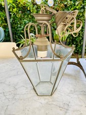 lanterna ottone vetri molati vintage da esterno