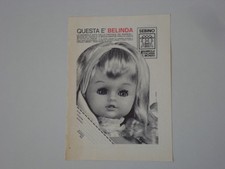 advertising Pubblicità 1970 BAMBOLA BELINDA SEBINO