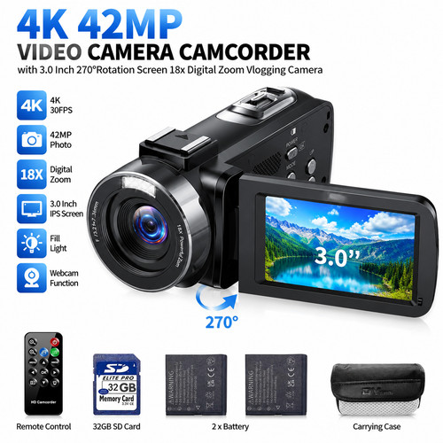 Videocamera 30fps - 4k,