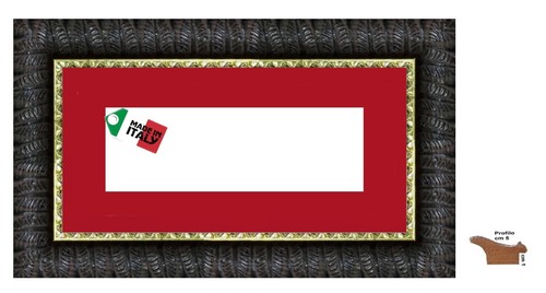 Cornice nera oro legno - nera,
