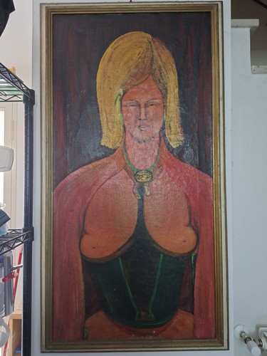 Quadro antico olio tela - antico,