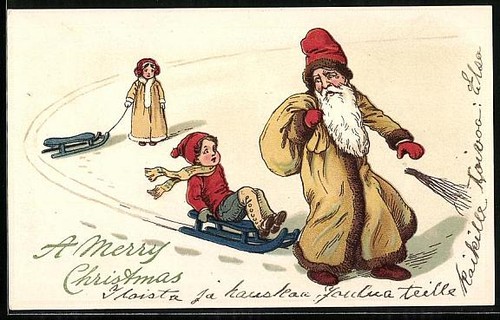 Cartolina babbo natale con - babbo,