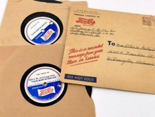 U.S. WWII, Pepsi Cola "messaggio registrato dal tuo uomo in servizio" due 78 giri s