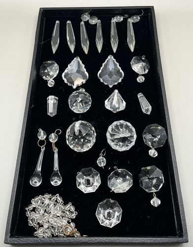 Vintage lot chandelier parts - lot,