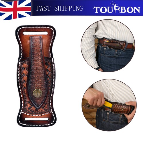 Tourbon leather knife sheath - leather,