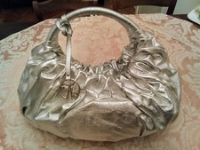 Borsa Coccinelle pelle argento bag busta zaino pochette mano spalla tote bag