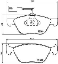 BREMBO P23077 Kit pastiglie freno per ALFA ROMEO 145 (930_), 146 (930_), 147 (93