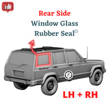 Coppia Guarnizioni Vetro Finestrino Laterale Posteriore Jeep Cherokee XJ (198...