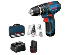 Bosch Professional 12V Trapano Avvitatore Con Percussione GSB 12V-15, 2 batt 2Ah