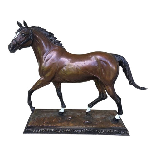 Statua cavallo finitura bronzo